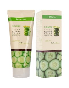 Пенка для умывания очищающая с экстрактом огурца Cucumber Pure Cleansing Foam Farmstay