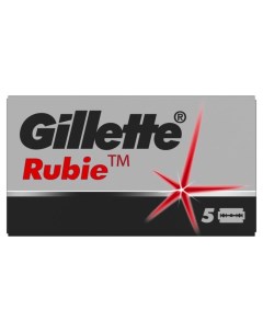 Сменные лезвия для безопасных бритв Rubie, платиновое покрытие, 5 шт Gillette