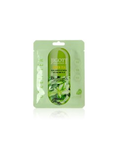 GREEN TEA REAL AMPOULE MASK Тканевая маска для лица с экстрактом зелёного чая 27мл 27.0 Jigott