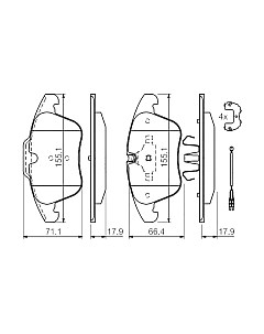 Тормозные колодки Bosch