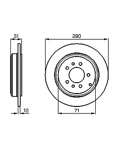 Тормозной диск 0986478733 Bosch