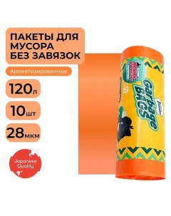 Ароматизированные мешки для мусора Strong bag без завязок, персик 10.0 Jundo