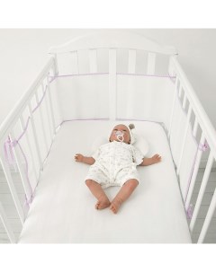 Бортик в кроватку, размер 31х180 см, цвет розовый Baby nice