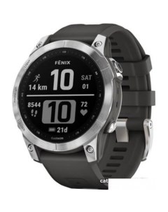 Умные часы Fenix 7 Solar (серебристый/графитовый) Garmin