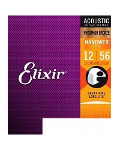 Струны для гитары 16077 12-56 Elixir strings