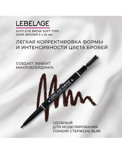 Автоматический карандаш для бровей Auto Eye Brow Soft Type Lebelage