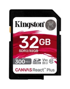 Карта памяти Canvas React Plus SDXC 32GB Kingston