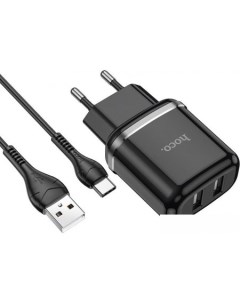 Сетевое зарядное N4 USB Type-C (черный) Hoco