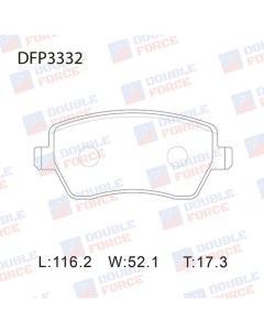 Колодки тормозные дисковые DFP3332 Double force