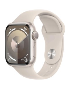 Смарт-часы Watch Series 9 45mm Starlight MR973LW/A (силиконовый ремешок M/L) Apple