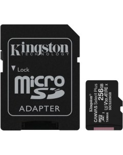 Карта памяти Canvas Select Plus, 256 Гб,microSDXC, UHS-I, класс 10, с адаптером SD Kingston