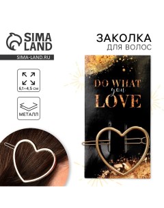 Заколка для волос формовая «Do what you love» Art beauty