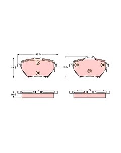 Тормозные колодки GDB2036 Trw