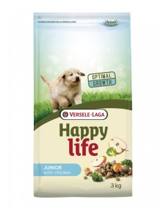 Полнорационный сухой корм для щенков, курица, 3 кг. Happy life