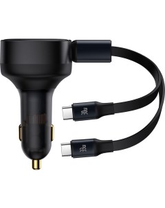 Автомобильное зарядное Enjoyment Retractable 2-in-1 Car Charger C+C 33W C00035500111-00 Baseus