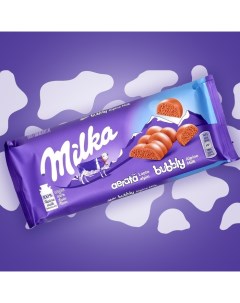 Молочный шоколад с пузырьками Bubbly Milk Chocolate, 90 г Milka