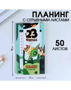 Планер с отрывными листами, 50 л «С 23 февраля» Artfox