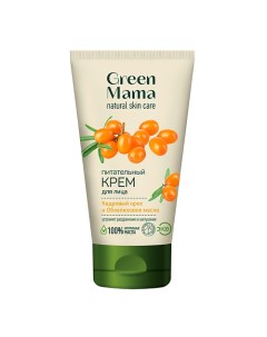 Крем для лица питательный Кедровый орех и облепиховое масло Natural Skin Care Green mama