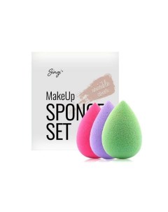 Набор спонжей для макияжа глаз LIGHT GREEN, HOT PINK, PURPLE Singi