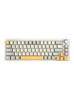 Проводная клавиатура ZA68 Beige Gray Yellow (TNT Yellow) Cyberlynx