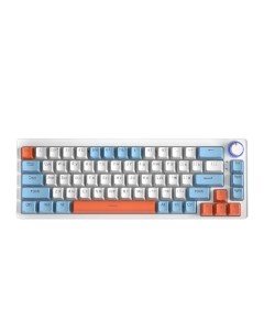 Проводная клавиатура ZA68 White Blue Orange (TNT Yellow) Cyberlynx