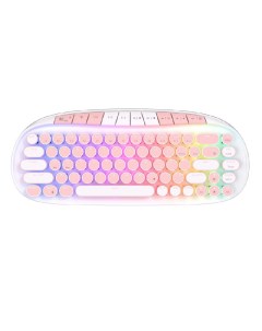 Беспроводная клавиатура RK Round RGB (белый, RK Pink) Royal kludge