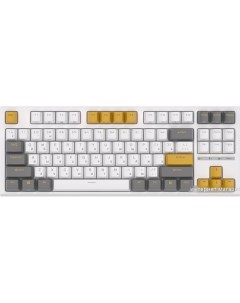 Проводная клавиатура RK-R87 RGB (белый/желтый, RK Brown) Royal kludge