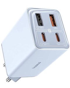 Сетевое зарядное GaN6 Pro Fast Charger 2C+2U 65W P10162701313-00 (голубой) Baseus