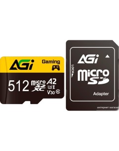 Карта памяти TF138 Supreme microSDXC 512GB 512GGSTF138 (с адаптером) Agi