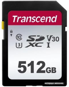 Карта памяти SDXC 300S 512GB Transcend