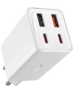 Сетевое зарядное GaN6 Pro Fast Charger 2C+2U 65W P10162701213-00 (белый) Baseus