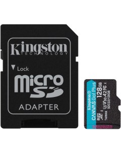 Карта памяти Canvas Go! Plus microSDXC 128GB (с адаптером) Kingston