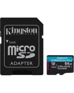 Карта памяти Canvas Go! Plus microSDXC 64GB (с адаптером) Kingston