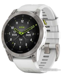 Умные часы Epix Sapphire Gen 2 (серебристый титан/белый) Garmin