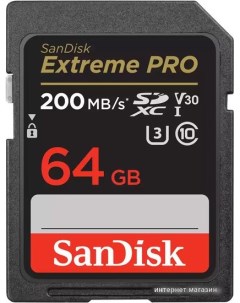 Карта памяти Extreme PRO SDXC SDSDXXU-064G-GN4IN 64GB Sandisk