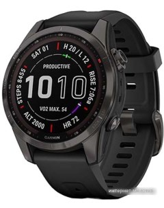 Умные часы Fenix 7S Sapphire Solar 42 мм (серый карбон/черный) Garmin