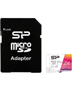 Карта памяти Elite A1 microSDXC SP256GBSTXBV1V20SP 256GB Silicon power