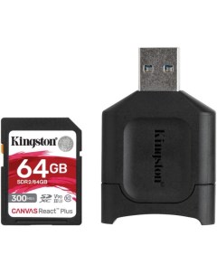 Карта памяти Canvas React Plus SDXC 64GB Kingston