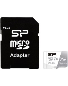 Карта памяти Superior microSDXC SP256GBSTXDA2V20SP 256GB (с адаптером) Silicon power