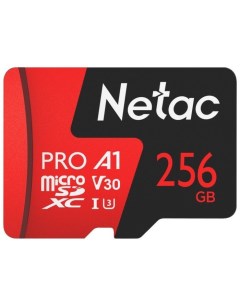 Карта памяти MicroSDXC 256GB V30/A1/C10 P500 Extreme Pro с адаптером Netac