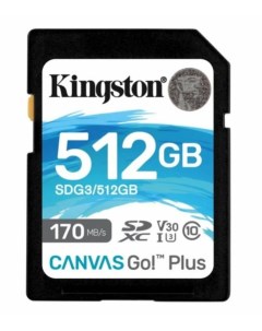 Карта памяти Canvas Go! Plus SDXC 512GB Kingston