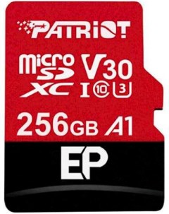 Карта памяти microSDXC EP Series PEF256GEP31MCX 256GB (с адаптером) Patriot