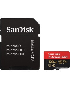 Карта памяти Extreme PRO microSDXC SDSQXCD-128G-GN6MA 128GB (с адаптером) Sandisk