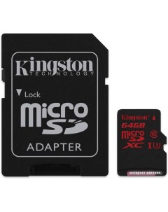 Карта памяти microSDXC UHS-I U3 (Class 10) 64GB (SDCA3/64GB) Kingston