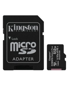 Карта памяти Canvas Select Plus microSDXC 512GB (с адаптером) Kingston