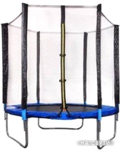 Батут 140 см - 4.5ft (внешняя сетка, синий) Atlas sport