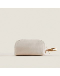 Минималистичная косметичка с кожаной отделкой Zara home