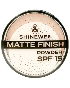 Матирующая пудра SPF 15 компактная легкая Shinewell