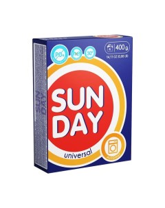 Стиральный порошок, универсальный, для автоматической стирки, 400 г Sunday