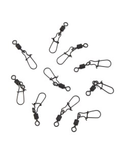 Вертлюг с застежкой Pro ROLLING RIBBED SWIVEL WITH NICE SNAP, цв. Carbon, р. 6, test-27 кг, к Namazu